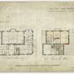 Plan of ground and first floor of New Club Golf House, North Berwick, showing additions and alterations.