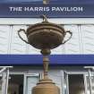Ryder Cup model outside Harris Pavilion from south.
