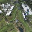 Oblique aerial view of the 2014 Ryder Cup PGA Centenary Golf Course, looking NNW.