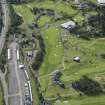 Oblique aerial view of the 16th fairway and green of the 2014 Ryder Cup PGA Centenary Golf Course, looking S.