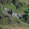 Oblique aerial view of Mugdock Castle, looking NNE.