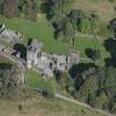 Oblique aerial view of Mugdock Castle, looking N.
