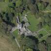 Oblique aerial view of Mugdock Castle, looking NW.