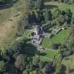 Oblique aerial view of Mugdock Castle, looking W.