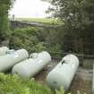 View of gas cylinders to south west of hatchery