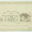 S.elevation with Proposed billiard room addition.
Mills & Shepherd, Dundee 1925