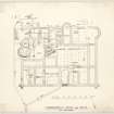 Plan of Commandants house and bath-house, Mumrills Roman Fort.