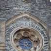 Detail of rose window to east gable of north elevation