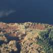 Oblique aerial view of Portmark farmstead and S end of tracked target range, looking WNW