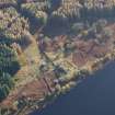 Oblique aerial view of Portmark farmstead and S end of tracked target range, looking SE.