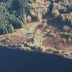 Oblique aerial view of Portmark farmstead and S end of tracked target range, looking E.