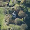 Oblique aerial view of Kilhenzie Castle, looking W.