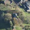 Oblique aerial view of Kilhenzie Castle, looking SSE.