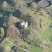 Oblique aerial view of Kilhenzie Castle, looking ENE.