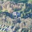 Oblique aerial view of Kirkhill House and Kirkhill Castle, looking WNW.