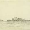 Drawing of Loch Leven Castle.