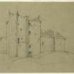Drawing of Doune Castle.