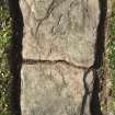 View of Balquhidder no 6 slab with single incised cross