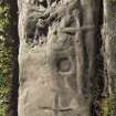 View of Balquhidder no 10 slab with two incised crosses and carved sword