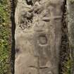 View of Balquhidder no 10 slab with two incised crosses and carved sword