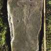 View of Balquhidder no 5 slab with carved cross (including scale)