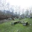 View of graveyard from east