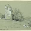 Drawing of Knock Castle.