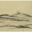 Drawing of Hume Castle.