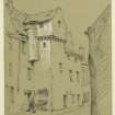 Drawing of Mar's Castle, Gallowgate.