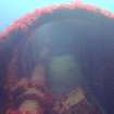 View of propellor shaft on steamship Emerald Wings