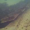 View of hull plating of steamship Il Senstein on seabed