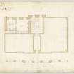 Sheet 1 - plan of first floor (ground)
Showing alterations on Officers Room. 
Unsigned.