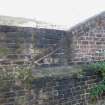 Detail of part of south boundary wall to site of former Gasworks, New Street, Edinburgh.