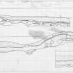 Excavation drawing : section AB, hut circle I.