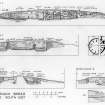 Publication drawings, A'Cheardach Beag. Section drawings.