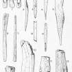 Publication drawings : figure 10 - bone objects.