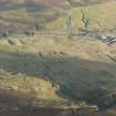 Oblique aerial view of Leadhills village and cultivation remains, looking E.