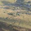 Oblique aerial view of Leadhills village and cultivation remains, looking E.