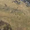 Oblique aerial view of Leadhills village and cultivation remains, looking ENE.