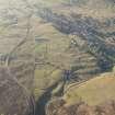 Oblique aerial view of Leadhills golf course with the village beyond, looking WSW.