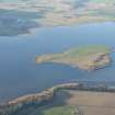 General oblique aerial view of St Serf's Island in Loch Leven, looking WSW.