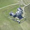 Oblique aerial view of Breachacha House on the Isle of Coll, looking S.