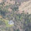 Oblique aerial view of Ardtornish House on the Isle of Mull, looking NNE.