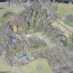 Oblique aerial view of Ardtornish House walled garden on the Isle of Mull, looking N.