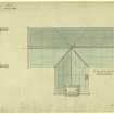 Plan of roof and drawing of one of trussed couples on roof, Ardnamurchan Parish Church, Kilchoan.