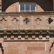 South east facade, detail of balcony between turret and tower