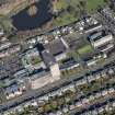 Oblique aerial view of Portobello High School and St John's RC Primary School, looking NNE.