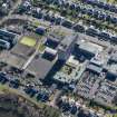 Oblique aerial view of Portobello High School and St John's RC Primary School, looking SE.