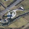 Oblique aerial view of The Kelpies, looking ESE.