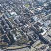 Oblique aerial view of the west end of Glasgow City Centre, Garnethill and Charing Cross, looking SE.